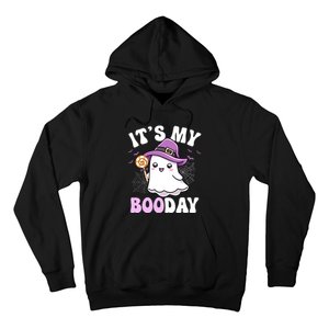 Its My Boo Day Cute Ghost Halloween Birthday Boy Girl Kids Hoodie