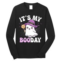 Its My Boo Day Cute Ghost Halloween Birthday Boy Girl Kids Long Sleeve Shirt