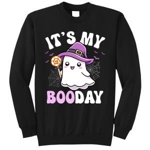 Its My Boo Day Cute Ghost Halloween Birthday Boy Girl Kids Sweatshirt