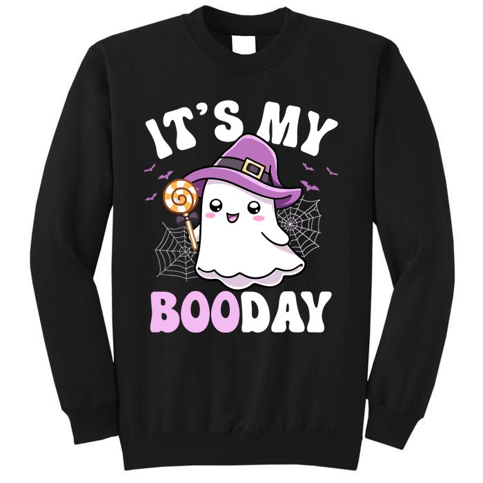 Its My Boo Day Cute Ghost Halloween Birthday Boy Girl Kids Sweatshirt