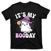 Its My Boo Day Cute Ghost Halloween Birthday Boy Girl Kids T-Shirt