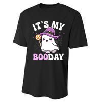 Its My Boo Day Cute Ghost Halloween Birthday Boy Girl Kids Performance Sprint T-Shirt