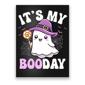 Its My Boo Day Cute Ghost Halloween Birthday Boy Girl Kids Poster