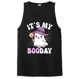 Its My Boo Day Cute Ghost Halloween Birthday Boy Girl Kids PosiCharge Competitor Tank