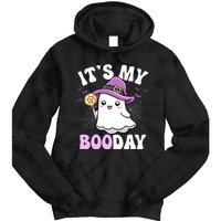 Its My Boo Day Cute Ghost Halloween Birthday Boy Girl Kids Tie Dye Hoodie