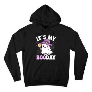 Its My Boo Day Cute Ghost Halloween Birthday Boy Girl Kids Tall Hoodie