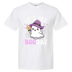 Its My Boo Day Cute Ghost Halloween Birthday Boy Girl Kids Garment-Dyed Heavyweight T-Shirt