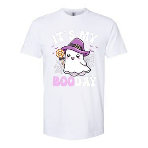 Its My Boo Day Cute Ghost Halloween Birthday Boy Girl Kids Softstyle CVC T-Shirt