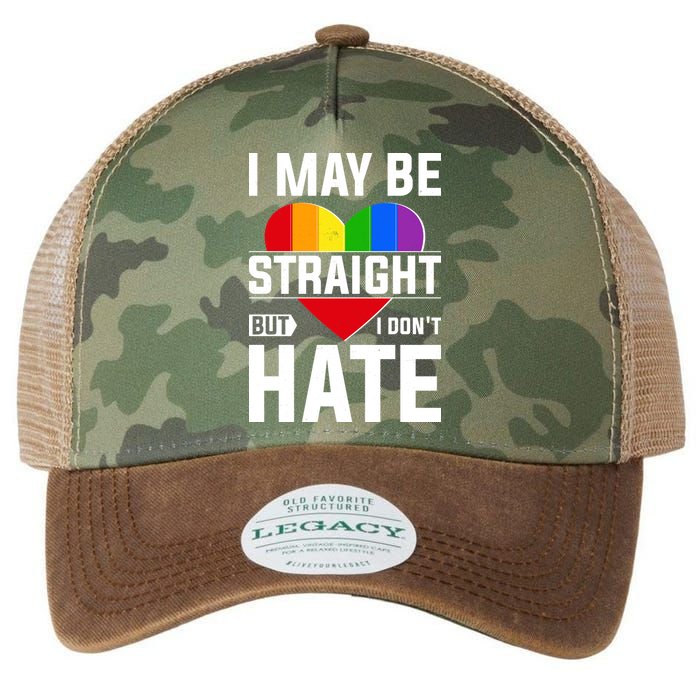 I May Be Straight But I Don't Hate LGBT Pride Ally Legacy Tie Dye Trucker Hat