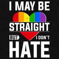 I May Be Straight But I Don't Hate LGBT Pride Ally Ladies PosiCharge Tri-Blend Wicking Tank