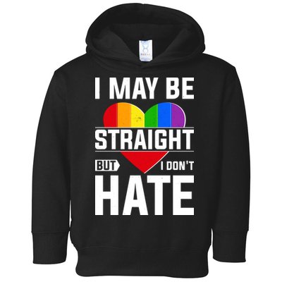 I May Be Straight But I Don't Hate LGBT Pride Ally Toddler Hoodie