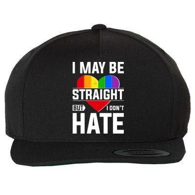 I May Be Straight But I Don't Hate LGBT Pride Ally Wool Snapback Cap