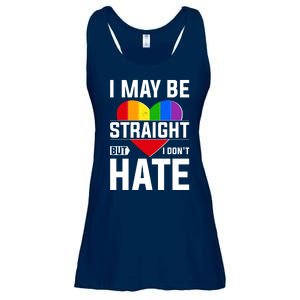 I May Be Straight But I Don't Hate LGBT Pride Ally Ladies Essential Flowy Tank