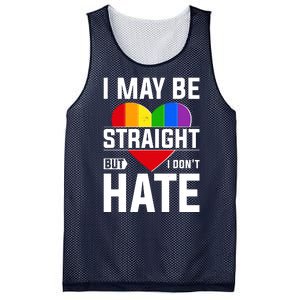 I May Be Straight But I Don't Hate LGBT Pride Ally Mesh Reversible Basketball Jersey Tank