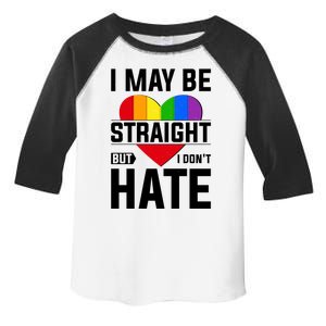 I May Be Straight But I Don't Hate LGBT Pride Ally Toddler Fine Jersey T-Shirt