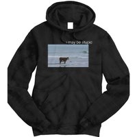 I May Be Stupid Cow On Beach Funny Meme Tie Dye Hoodie