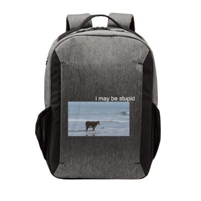 I May Be Stupid Cow On Beach Funny Meme Vector Backpack