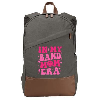 In My Band Mom Era Trendy Band Mom Life Gift Cotton Canvas Backpack