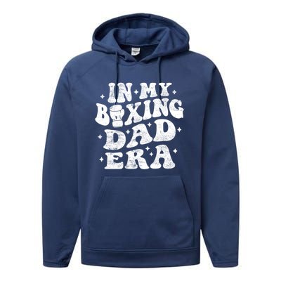 In My Boxing Dad Era Funny Boxing Dad Fathers Day Groovy Cute Gift Performance Fleece Hoodie