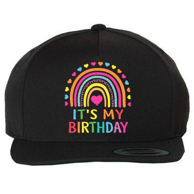 ItS My Birthday For Wo Teens Girl Gift Rainbow Wool Snapback Cap