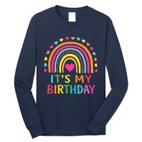 ItS My Birthday For Wo Teens Girl Gift Rainbow Long Sleeve Shirt