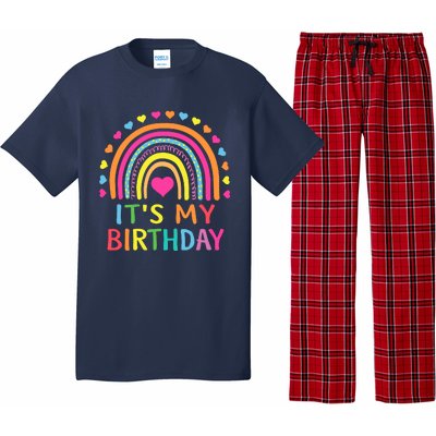 ItS My Birthday For Wo Teens Girl Gift Rainbow Pajama Set