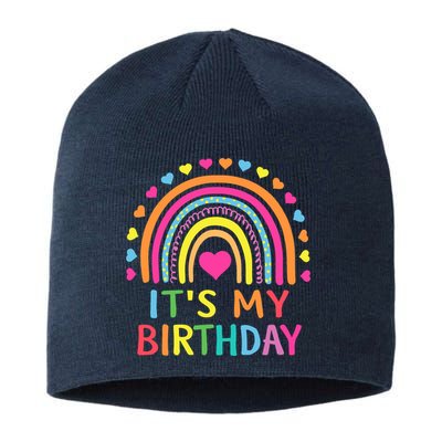 ItS My Birthday For Wo Teens Girl Gift Rainbow Sustainable Beanie