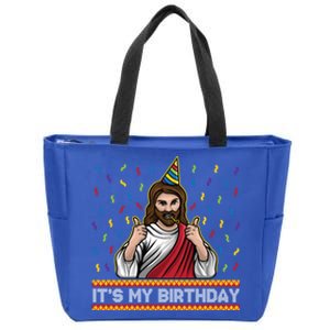 ItS My Birthday Funny Jesus Birthday Cute Christmas Funny Gift Cute Gift Zip Tote Bag