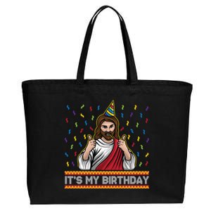 ItS My Birthday Funny Jesus Birthday Cute Christmas Funny Gift Cute Gift Cotton Canvas Jumbo Tote