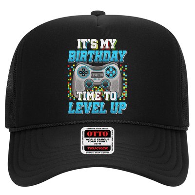 It's My Birthday Time To Level Up Video Game Birthday Boy Trucker Hat