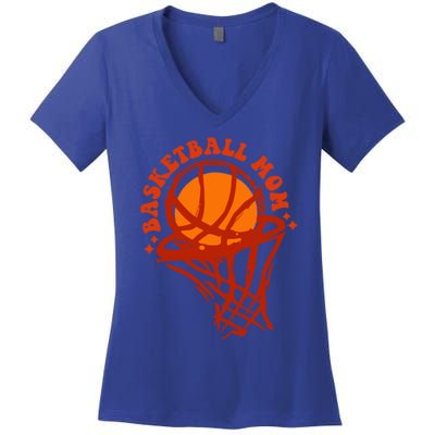 In My Basketball Mom Era Basketball Lover Mom Basketball Gift Women's V-Neck T-Shirt