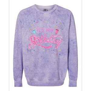 It's My Birthday Tee Colorblast Crewneck Sweatshirt