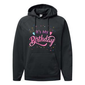 It's My Birthday Tee Performance Fleece Hoodie