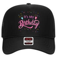 It's My Birthday Tee High Crown Mesh Back Trucker Hat