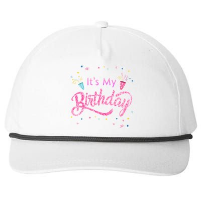 It's My Birthday Tee Snapback Five-Panel Rope Hat