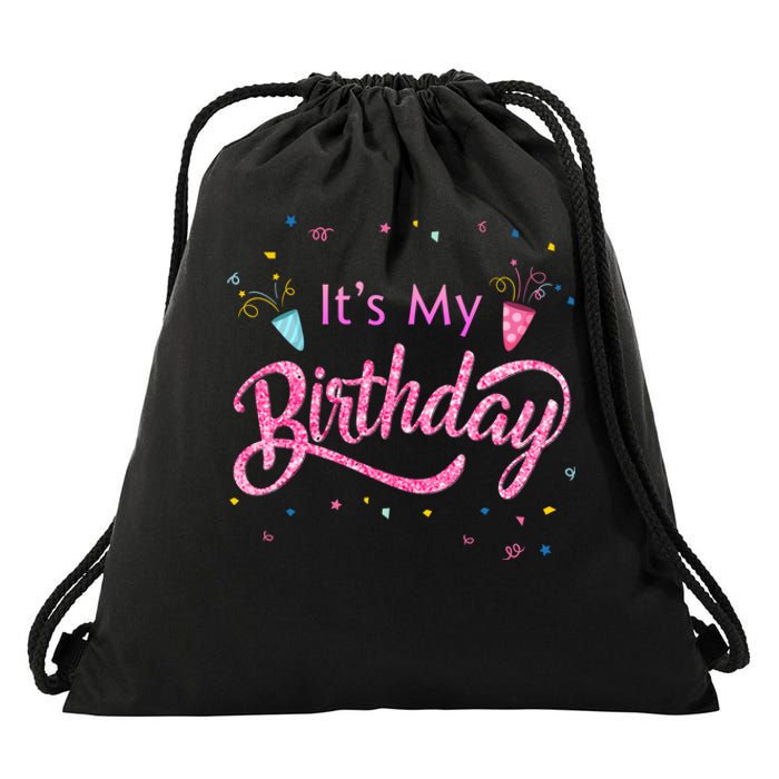 It's My Birthday Tee Drawstring Bag