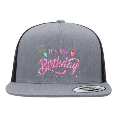 It's My Birthday Tee Flat Bill Trucker Hat