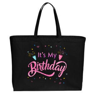 It's My Birthday Tee Cotton Canvas Jumbo Tote