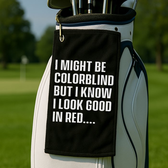 I Might Be Colorblind But I Know I Look Good In Red Golf Towel
