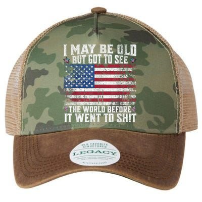 I May Be Old But Got To See The World Before It Went To Shit Legacy Tie Dye Trucker Hat