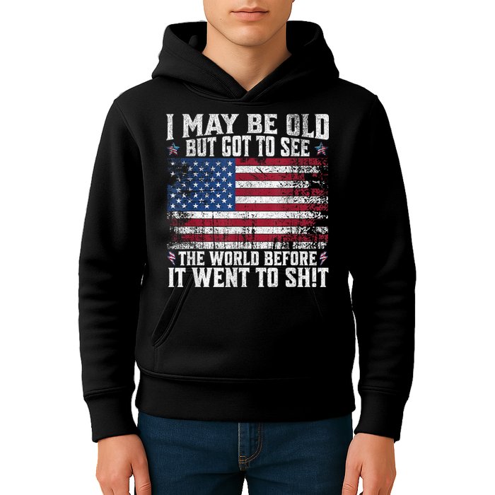 I May Be Old But Got To See The World Before It Went To Shit Kids Hoodie