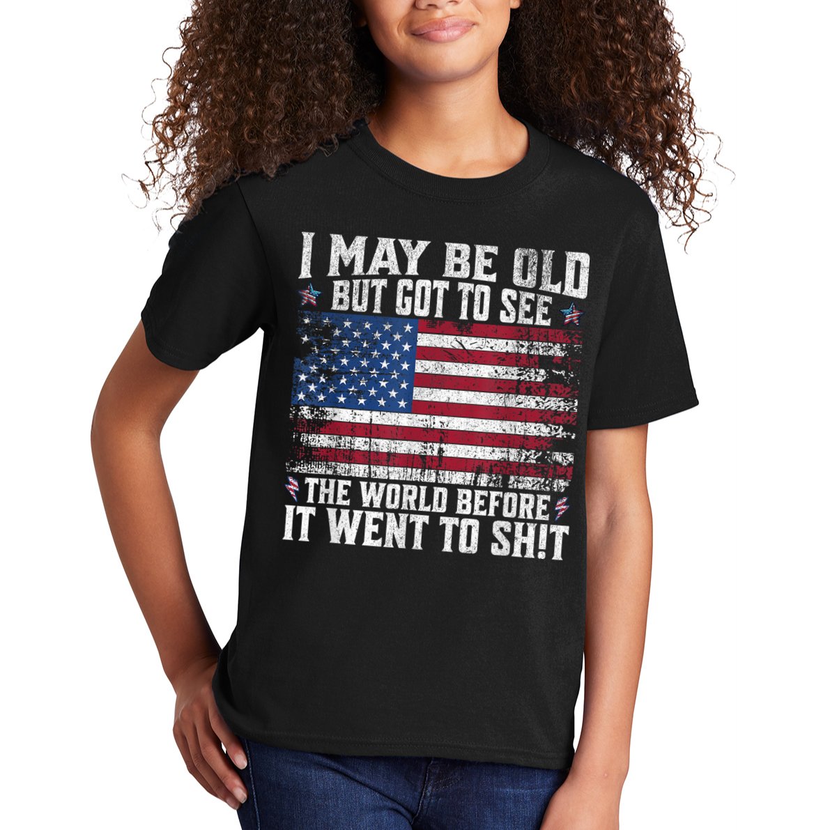 I May Be Old But Got To See The World Before It Went To Shit Kids T-Shirt