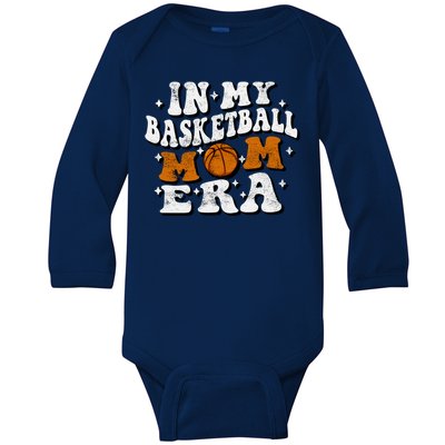 In My Basketball Mom Era Funny Lover Mom Basketball Player Gift Baby Long Sleeve Bodysuit