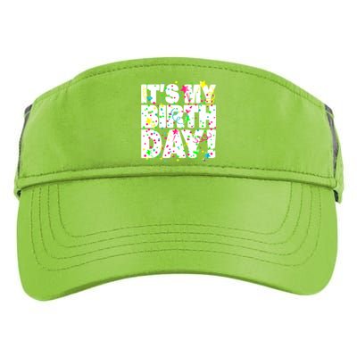 ItS My Birthday Confetti Gifts Adult Drive Performance Visor