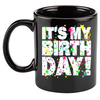 ItS My Birthday Confetti Gifts 11oz C Handle Ceramic Mug