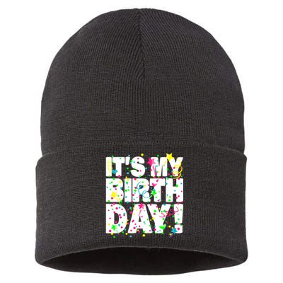 ItS My Birthday Confetti Gifts Sustainable Knit Beanie