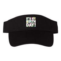 ItS My Birthday Confetti Gifts Valucap Bio-Washed Visor