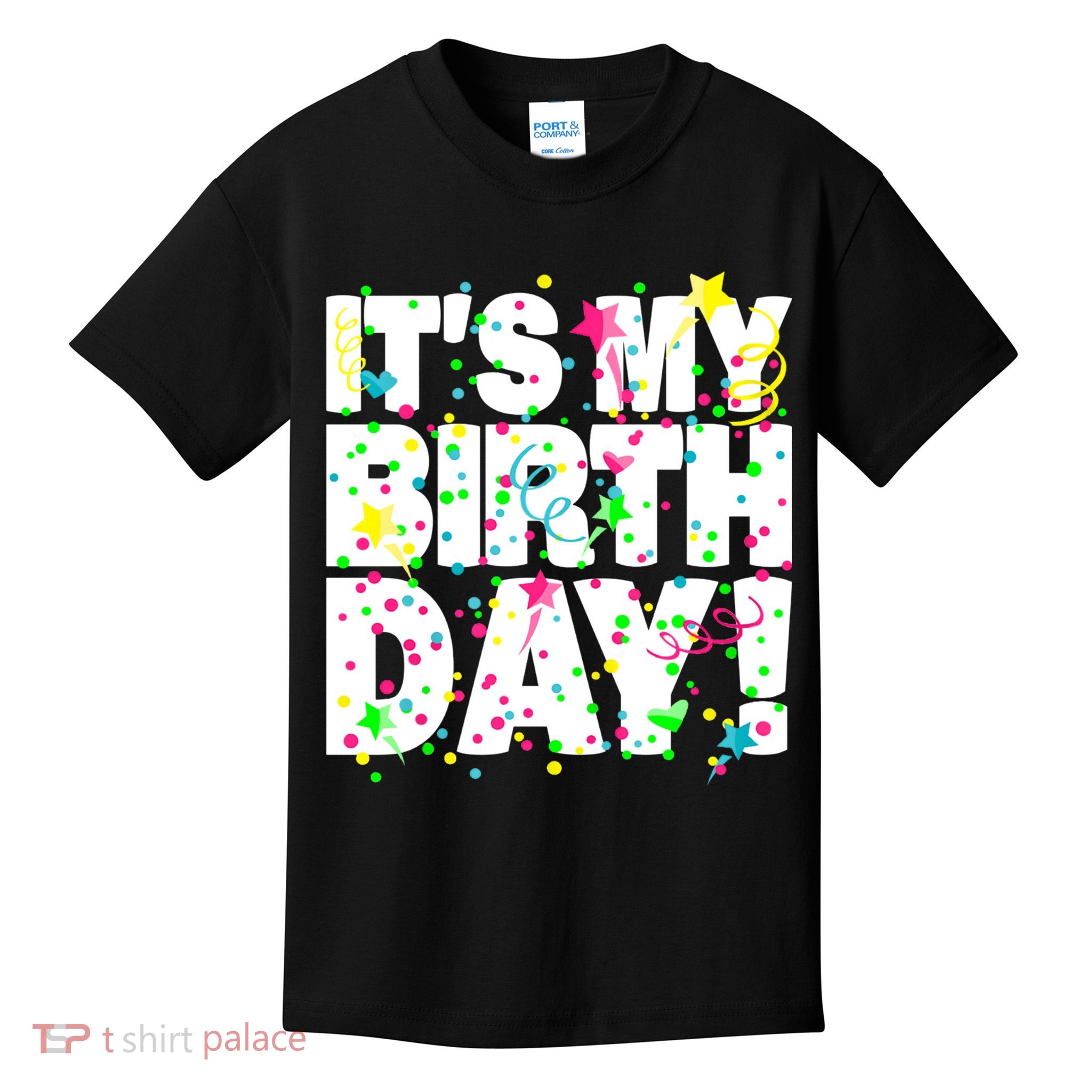 ItS My Birthday Confetti Gifts Kids T-Shirt