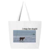 I May Be Stupid Cow On Beach 25L Jumbo Tote