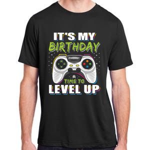 Its My Birthday Boy Time To Level Up Video Game Gift Adult ChromaSoft Performance T-Shirt